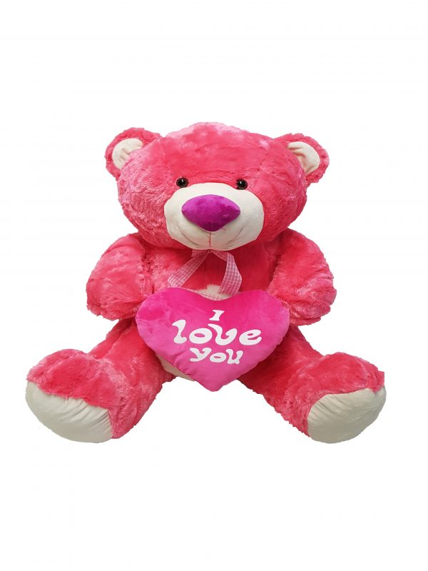 Coloured bear with heart (4 colours mixed) – 28″